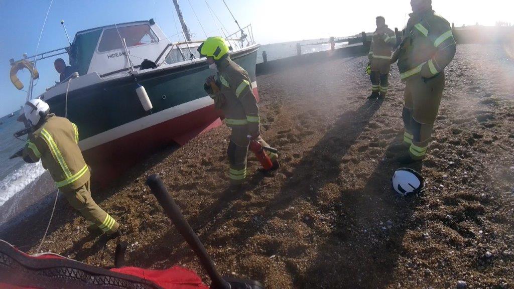 Yacht aground